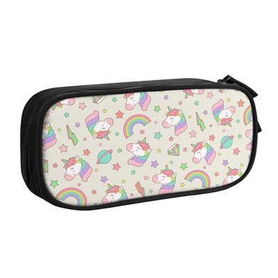 Unicorn Stars Pencil Cases Fun  Pen Box Bag Kids Students School Zipper Pencilcases