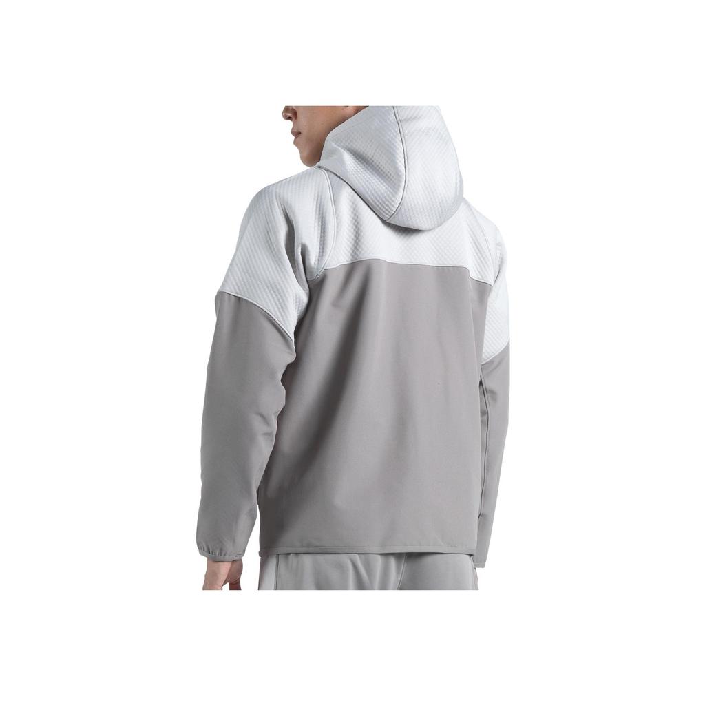 Under Armour Color Block Logo Print Hooded Jacket Men Jackets Gray 1374630-592
