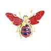 1pc Big Enamel Bee Brooches for Women Men 3-color Flower Insects Party Causal Brooch Pin Gifts