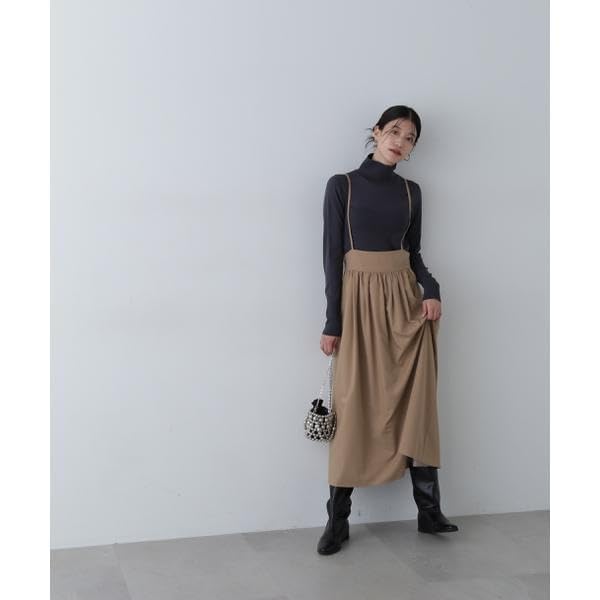 N Natural Beauty Charcoal Turtleneck Sweater with Bustier Trim Basic Women's