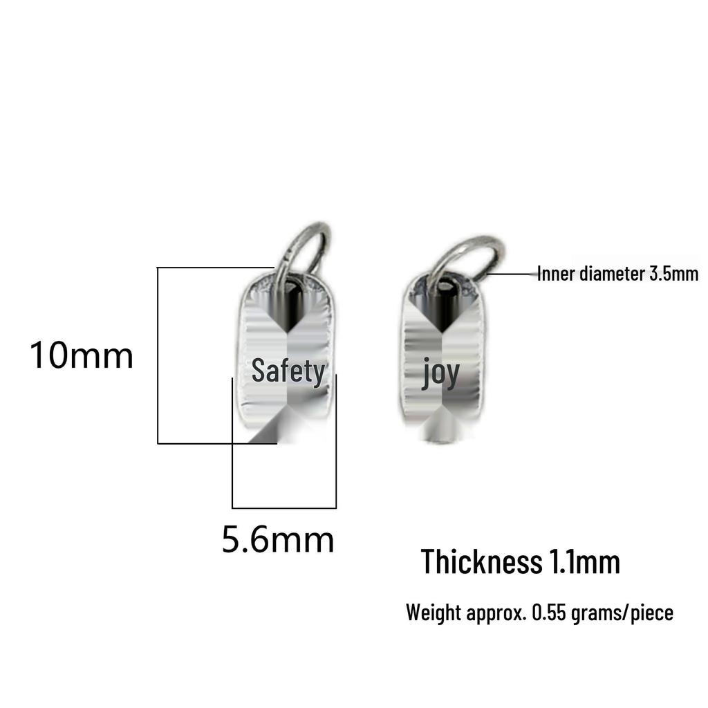 S999 Sterling Silver Wealth & Peace Chinese Pendant Charm for DIY Crystal Bracelet, Necklace, & Rope Weaving