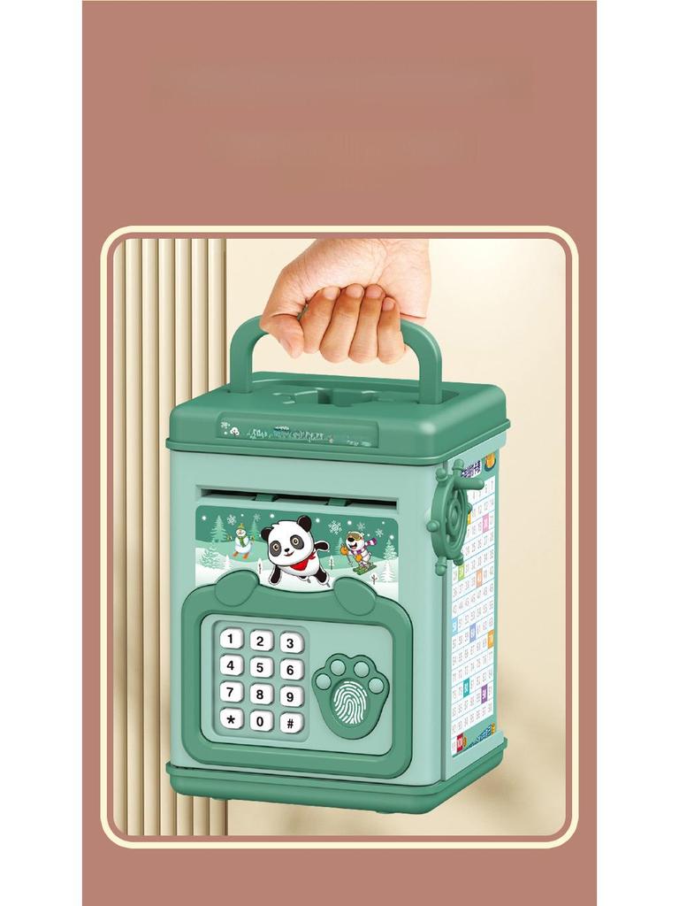 Large Capacity Fingerprint Piggy Bank for Kids - Automatic Money Roll & Birthday Gift