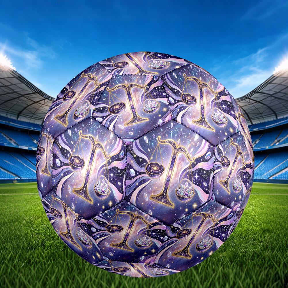 1pc Cosmic Balance Theme Soccer Ball Football, Size 5, Lightweight PVC, Durable Outdoor Training Soccer Ball, Gift M61488