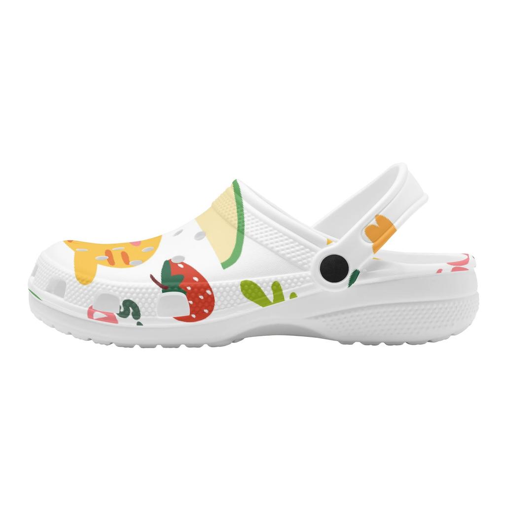 Unisex EVA Beach Shoes Colorful Printed Ventilated Easy Clean Slip On Beach Shoes Pool Area Bathroom Home Walking Shoes Beach Wear