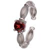 Natural Gemstone Topaz Garnet Olivine Colored Treasure Ring Women'S S925 Sterling Silver Lotus Root Section Index Finger Ring