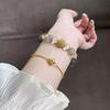 Natural White Quartz Moonstone Beaded Bracelet Women Minimalist Boho Chic Adjustable Wrist Jewelry