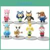Adorável Conjunto de Brinquedos de Figuras de Animal Crossing 8 peças Para Topper de Bolo e Decoração de Jardim