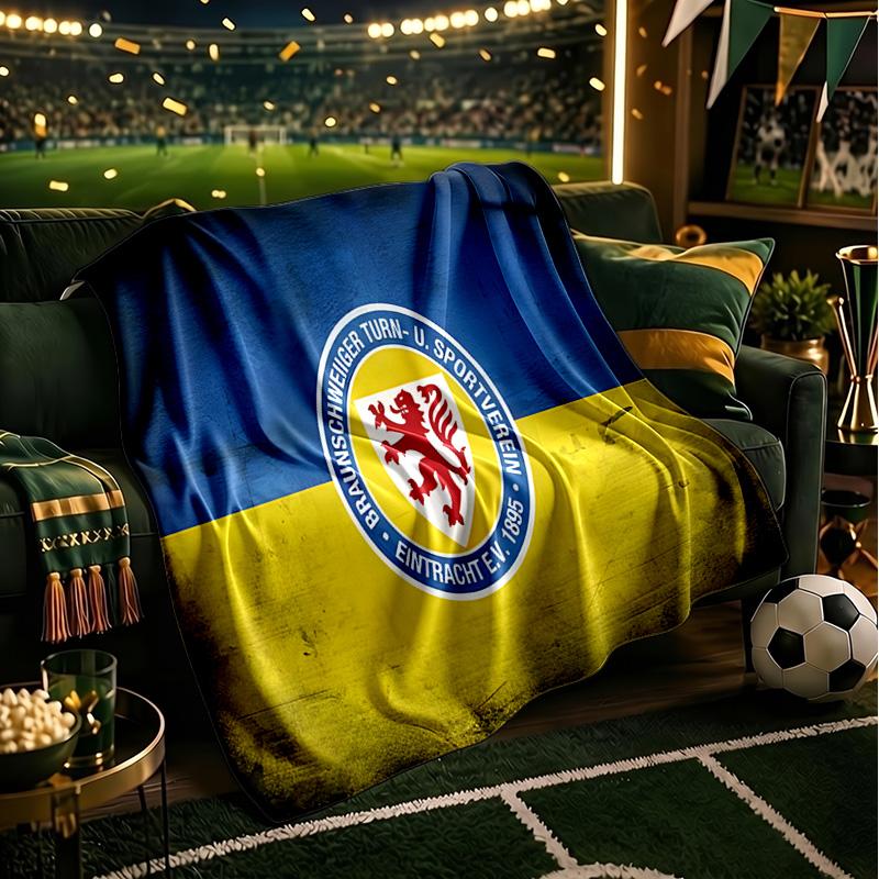 Braunschweig Fc Crest Design Throws Blanket Flannel Blankets Plush for Couch Bed Gifts for Men Women Travel Picnic Blanket Christmas Fan Gifts