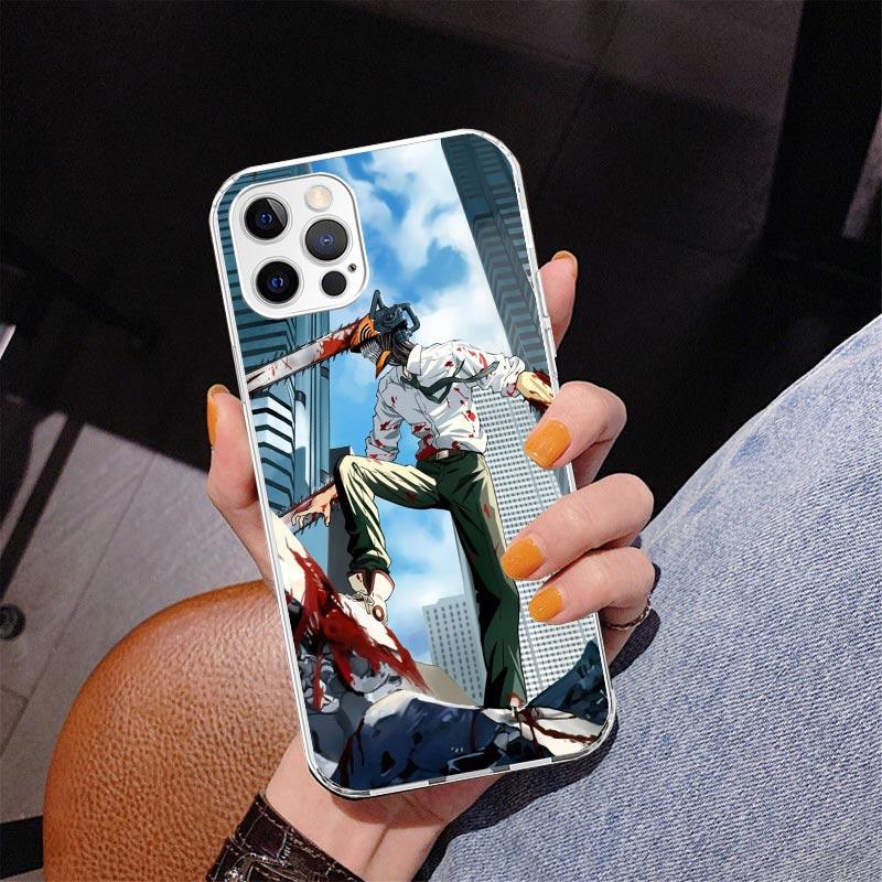 Anime Chainsaw Phone Case For iPhone 17 Air 16 Pro Max 16E 15 + 14 Plus 11 12 13 Mini 7 8 SE Gift Print Cover Fundas 16 Pro Max