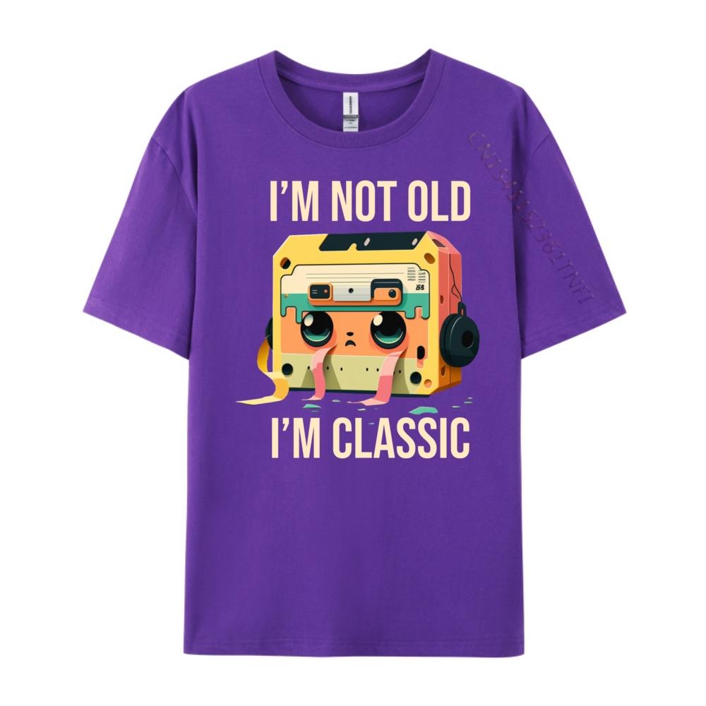 Ich bin nicht alt, ich bin klassisch Kassette T-Shirt Grafikshirts Herren T-Shirt Druck Luxus Designer Herren Kurzarm