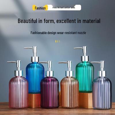 400ml Glass Dispenser Bottle for Lotion, Shampoo, Shower Gel, Hand Soap, Empty Cosmetic Replacement Bottle