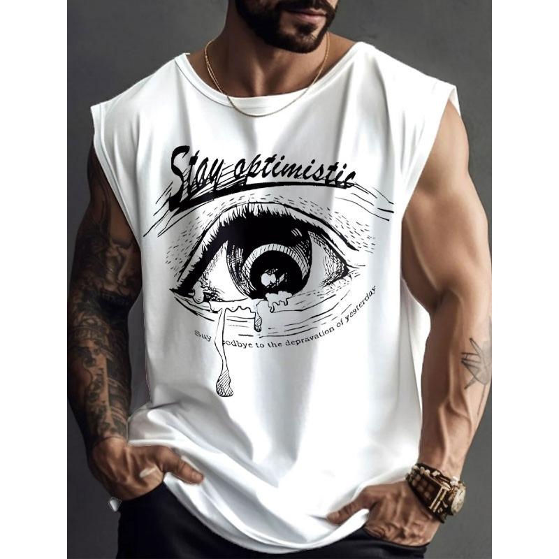 Men's Tank Top Pattern Tribe Round Neck Loose Clothing Daily Sports Sleeveless Printed Fashion Design Menswear