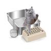 Stabile Katzenklo-Stufenplattform Mit Anti-Rutsch-Textur Einfach zu bedienende Rampe Stufenhocker für Katzen Katzentoilette Kätzchen Sicher