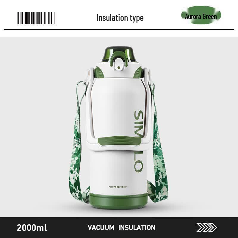 Shimilo Stainless Steel Insulated Sports Water Bottle with Straw