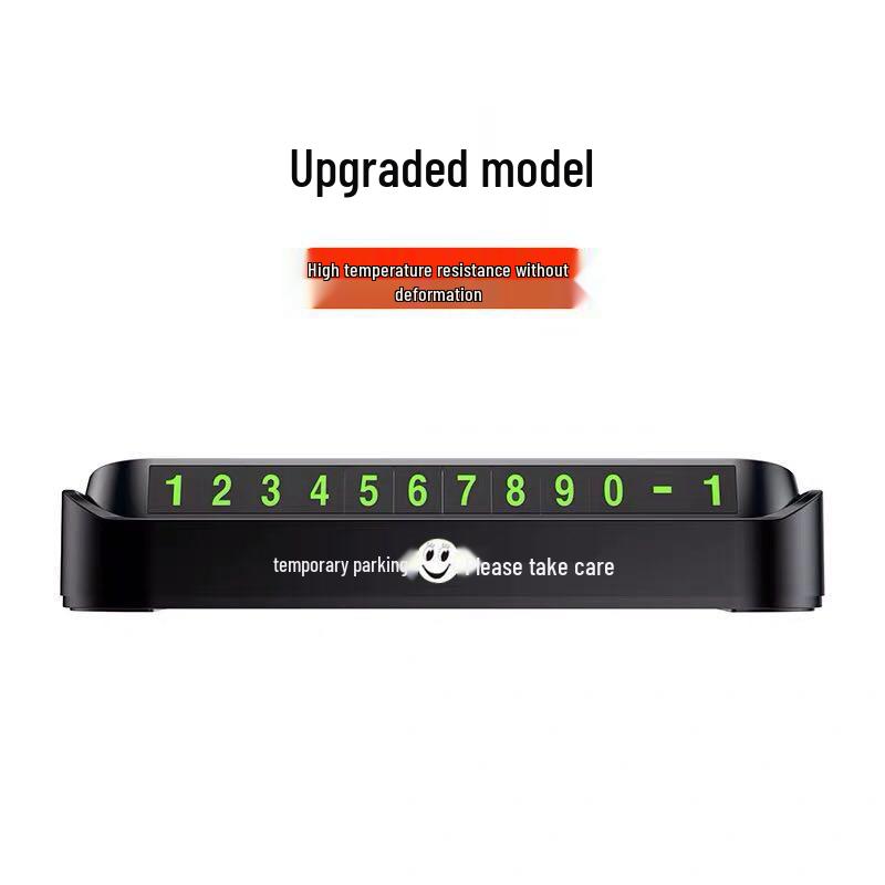 High-Temp Resistant Hidden Temporary Car Parking Number Plate with Phone Display