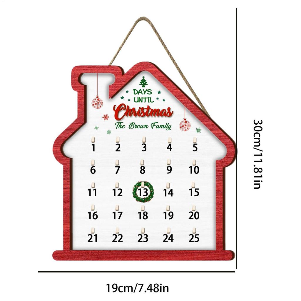Christmas Countdown Calendar Christmas Calendar Advent 2025 Wooden Sign Home Decor Countdown Calendar Wooden Wall Decor