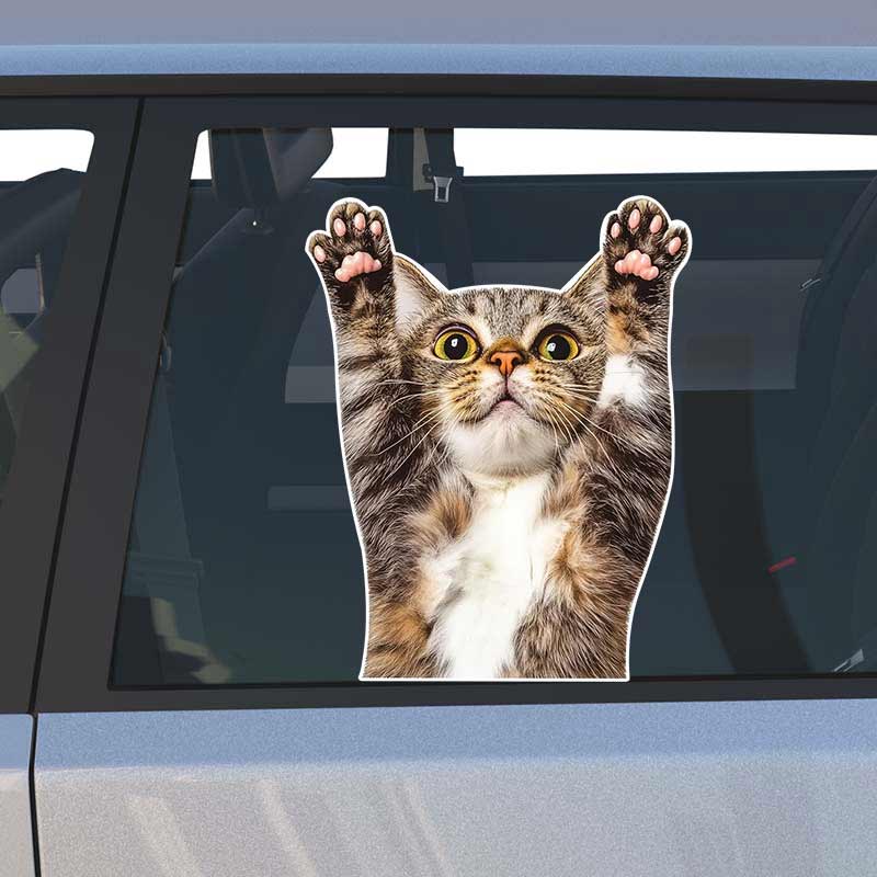 Funny Cat Animal Car Sticker Cartoon Waterproof Styling Automobiles Motorcycle Exterior Accessories Vinyl Decals Y211