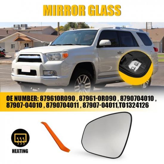 For 2013-2017 Toyota 4Runner Driver Left Side Heated Mirror Glass 879610R090