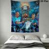 Royal MCFC CrownWall Hanging Printed Fabric Blanket Decorative Tapestries for Bedroom Living Room Home Decor