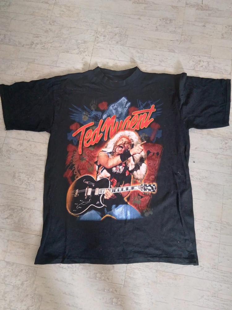 Тэд Нугент Kiss My Ass Tour Концертный Винтажный Полноразмерный Унисекс Мужская Футболка Унисекс Футболка L
