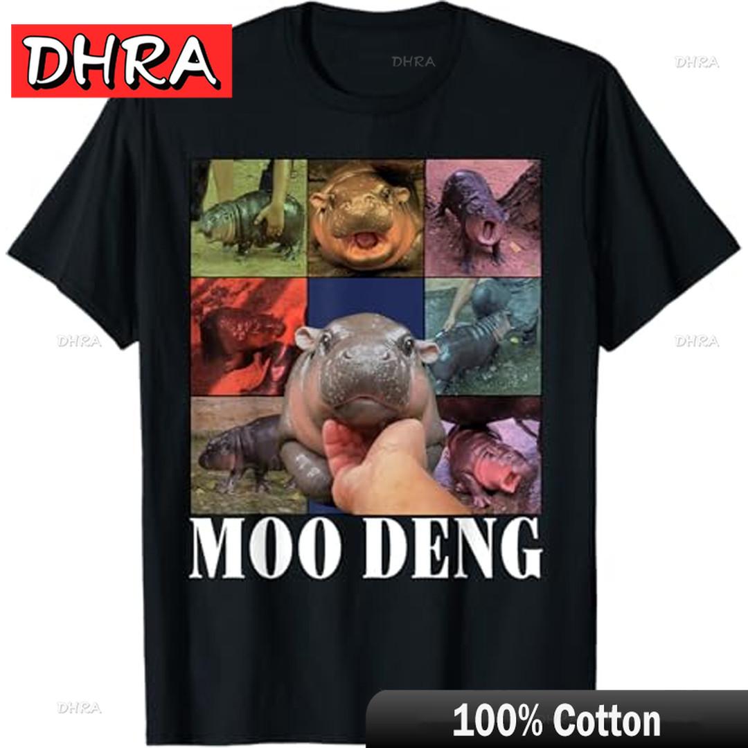 

Забавный Му-Денг Детский Карликовый Гиппопотам Милый Зоопарк для Семьи Футболка Му Денг Подарки Классическая Женская Минималистичная Футболка с Коротким Рукавом Рэп 4XL