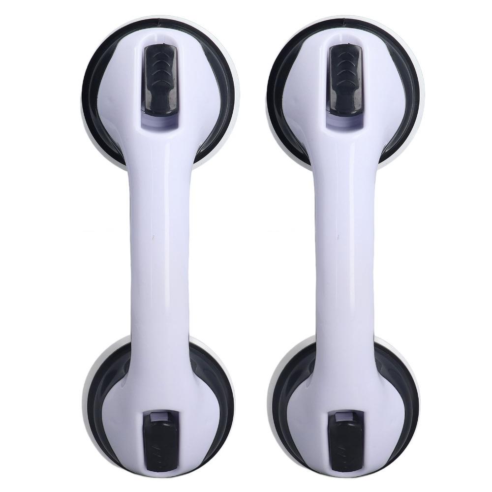 2pcs Security Shower Grab Bar Double Lock Shower Support Bar 2 Pack Shower Handle Seniors