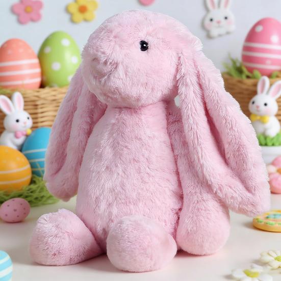 Plush Bunny Toy Huggable Stuffed Rabbit Plushie Simulation Animal Doll Home Living Room Bedroom Decoration Birthday Gift
