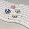 Delightful Stylish Irregular Copper Ring With Colorful Drip Glaze For Women Fashion