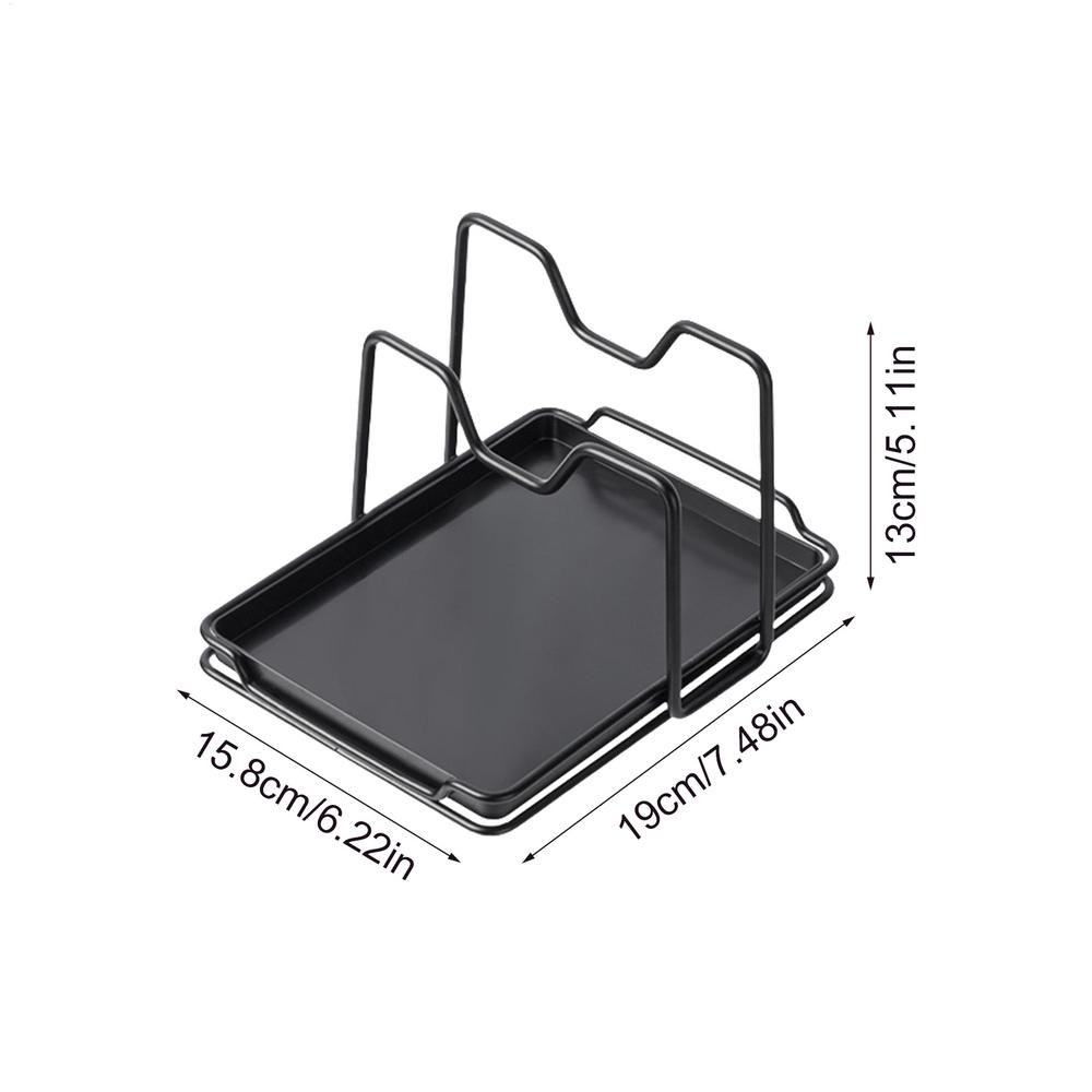 19x15.8x13cm Pan Lid Organizer Cutting Boards Rack Rustproof Stand Holder Pot Lid Organization Shelves for Dishes Home Cookware