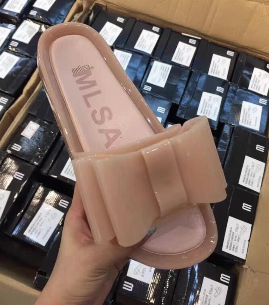 Melissa 2025 Women's Bow Flat Beach Sandals - New Summer Flip Flops