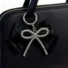 Y2K Inspired Silver Bowknot Keychain Charm with Retro Modern Design for Fashionable Bag Phone Decors Accessory Lightweight Portable