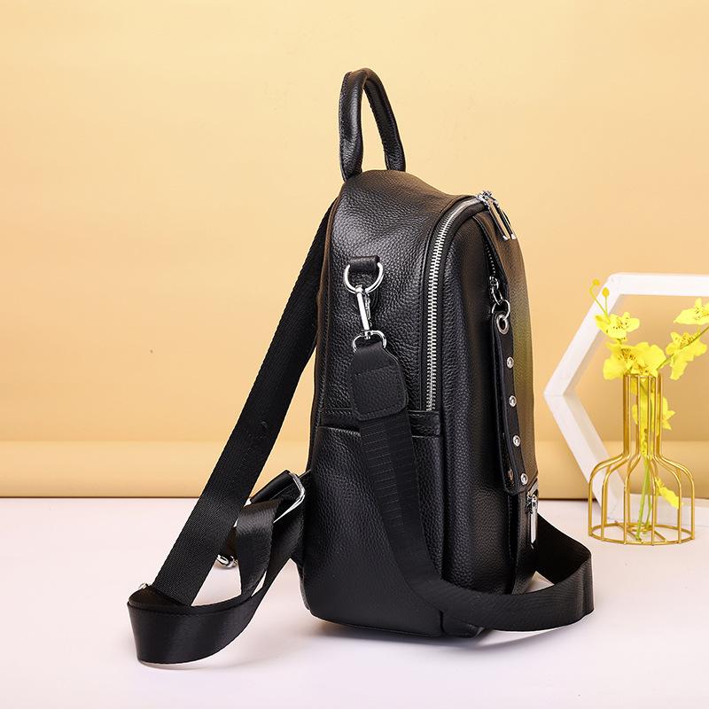 Zaino da Donna Versatile in Vera Pelle di Mucca alla Moda Grande Capacità Multifunzionale Versatile per Pendolari Tempo Libero Piccolo Zaino