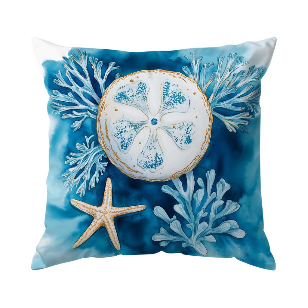 Shell Like Organisms Pillowcase Printed Polyester 40/45/50cm Throw Pillowcover Decorative Sofa Cushion Pillowslip Home Decor