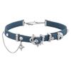 1 Stück Nischen-Design Denim-Serie Hohes Gefühl Liebes-Halskette Retro Blaue Choker-Schlüsselbein-Kette Trendiges Mädchen