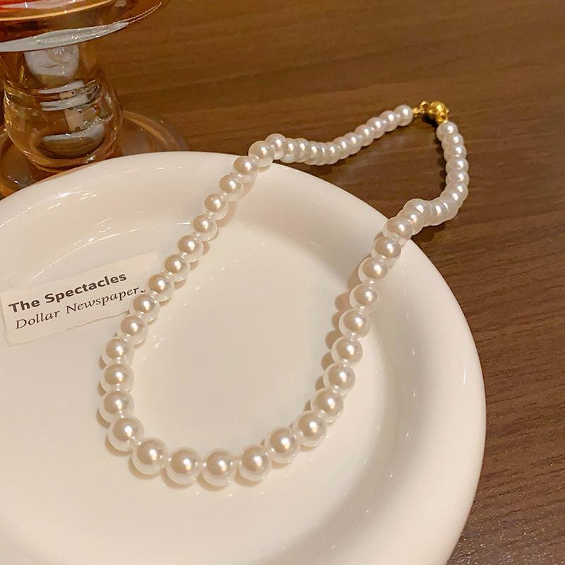 Koreanische High-End Barockperlenkette - Leichte Luxus Perlen Schlüsselbeinkette für Damen