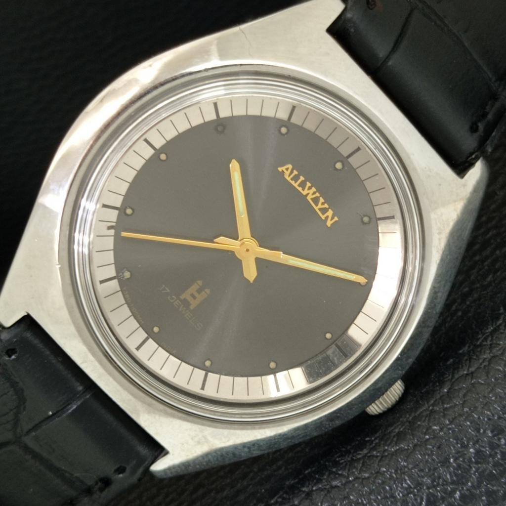 

VINTAGE ALLWYN 6300A HAND-WINDING INDIA MENS ORIGINAL DIAL WATCH a706230-1