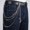 Three Layers Star Pendant Pants Chain Tassel Punk Waist Chain Fashion Hip Hop Chain  Rock