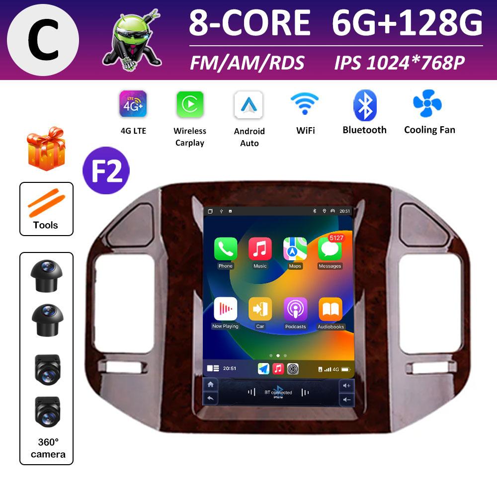 For Mitsubishi Pajero 3 V60 V68 V73 1999 2000 2001 2002 - 2006 DSP Stereo Android Intelligent System Navigation GPS IPS Screen
