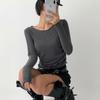 New Arrivals Open Run Women Ribbed Layered Cropped Tank Top Side Shirring Design