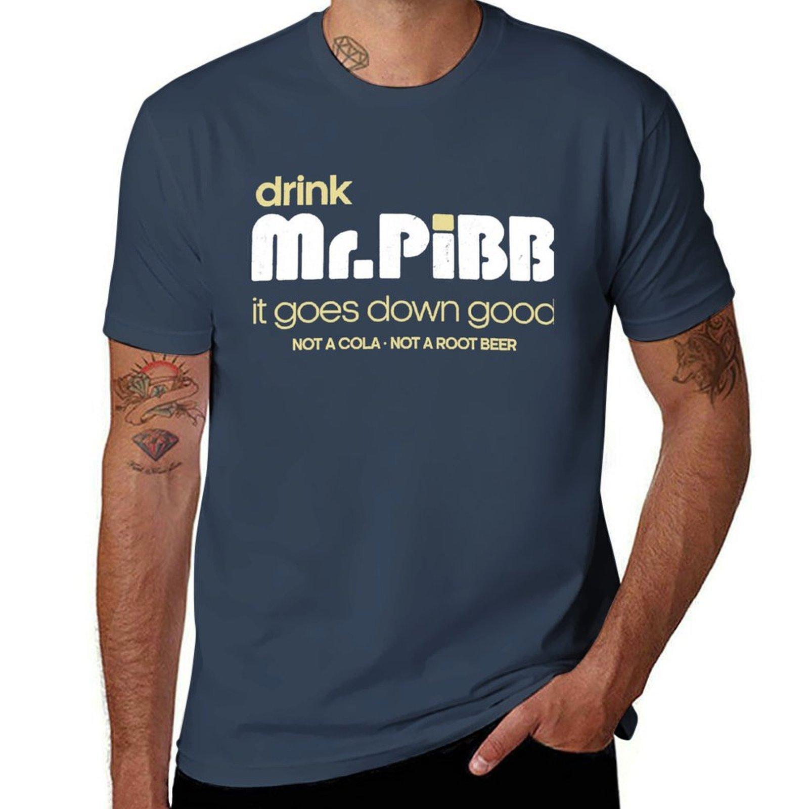 Drink Mr Pibb Vintage 80s Distressed Style TShirt UV Protection Outdoor Tee Shirt S