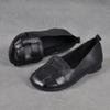 Soft Leather Hollow Woven Sandals Women's Spring and Summer New Flat-soled Single Shoes Retro Soft-soled Non-slip Sandals
