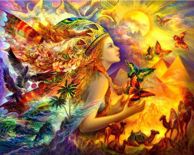 

Полный квадратный круглый 5D DIY Алмазная вышивка Эльфы и ангелы Алмазная картина Портретная мозаика Вышивка крестиком Подарок ручной работы Full Square 20X30CM светло-зеленый