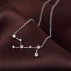 jiamiaoi 12 Constellation Necklace 925 Sterling Silver Constellation Pendant Necklace Delicate Rhinestone Constellation Sign Elegant Cubic Zirconia