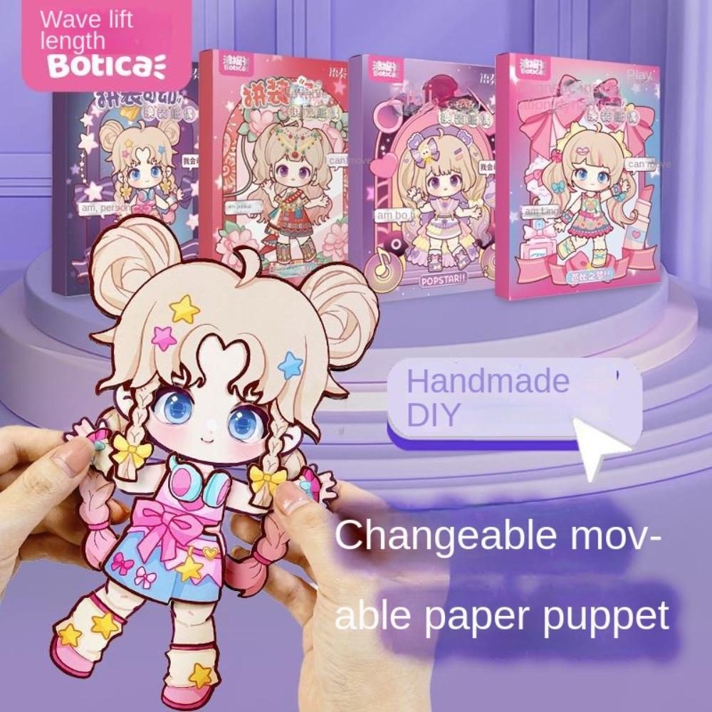DIY Dress Up Sticker PVC Change Clothes Cartoon Stickers Kawaii Changeover Sticker Hand Book  Gifts