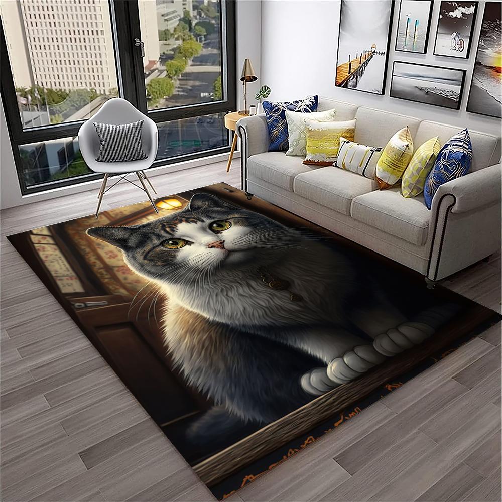 Schattige lapjeskat, Garfield-kat, Pers, Ragdoll Cartoon Tapijt Vloerkleed voor Huis Woonkamer Slaapkamer Bank Deurmat Decor, kind Antislip
