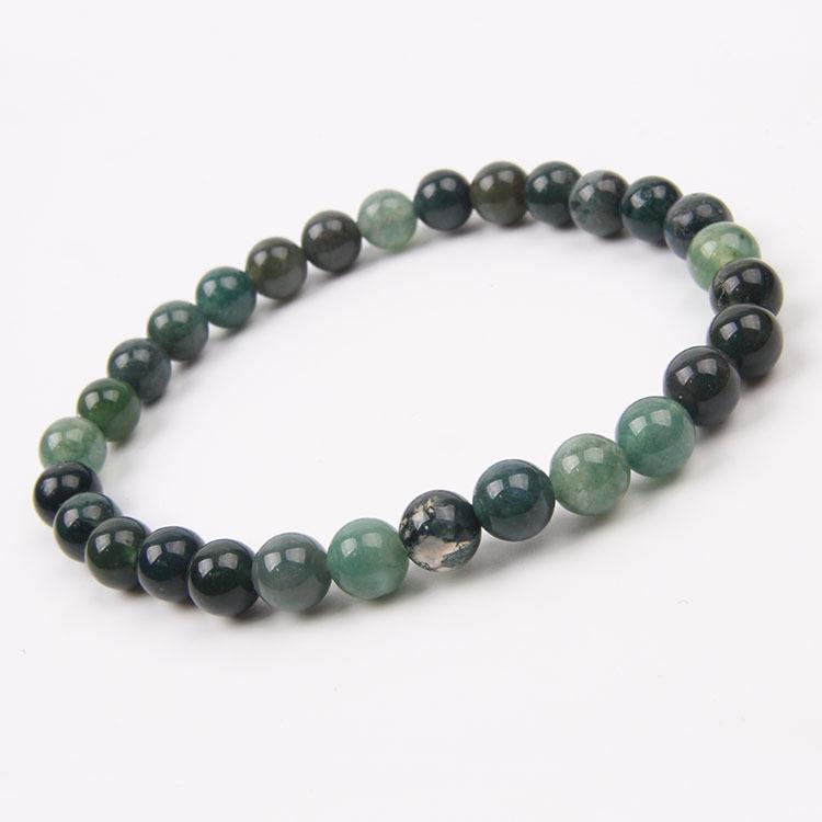Red Agate Crystal Bracelet: Simple Round Beads, Couple Style Hand Jewelry