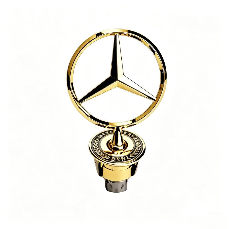 1pcs 44mm 3D Metal Blue Chrome Star Bonnet Hood Logo Emblem Badge for Mercedes Benz W203 W204 W205 W212 W213 W176 W177 W246 X156 CH1