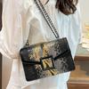 Fashion Light Luxury Chain Small Bag Women's 2025 New Women's Bag High-end Texture Shoulder Bag Snakeskin Pattern Messenger Bag Tide