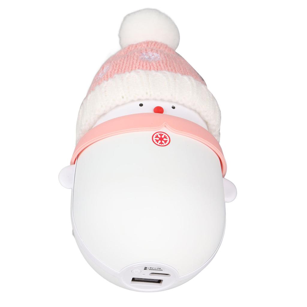 Handwärmer Multifunktional Wiederaufladbar Schneemann Handwärmer 6000mAh Powerbank für Kalten WinterPink