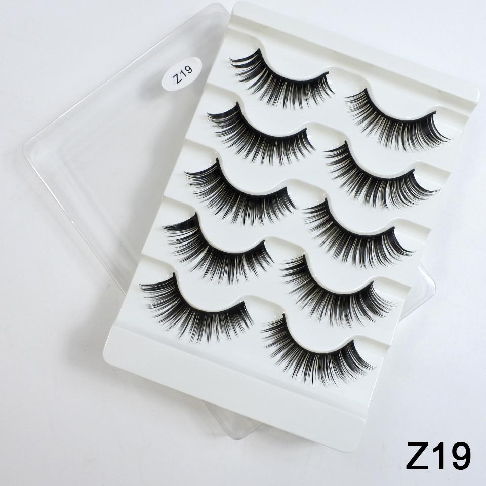 RED SIREN Cat Eye Lashes 5 Pairs Winged Wispy Natural False Eyelashes Makeup Fox Eye Faux Mink Eyelashes